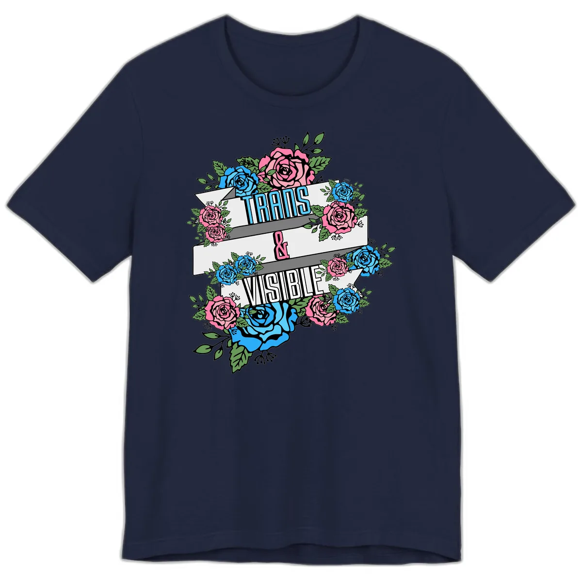Trains & Visible Premium T-Shirt in Navy
