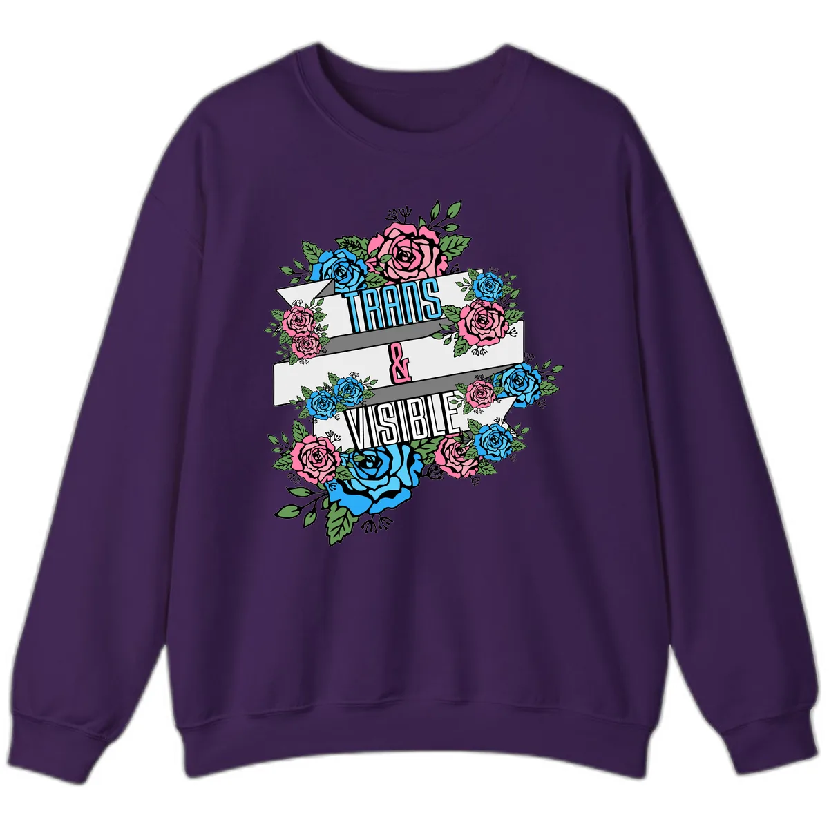 Trains & Visible Sweatshirt in Purple