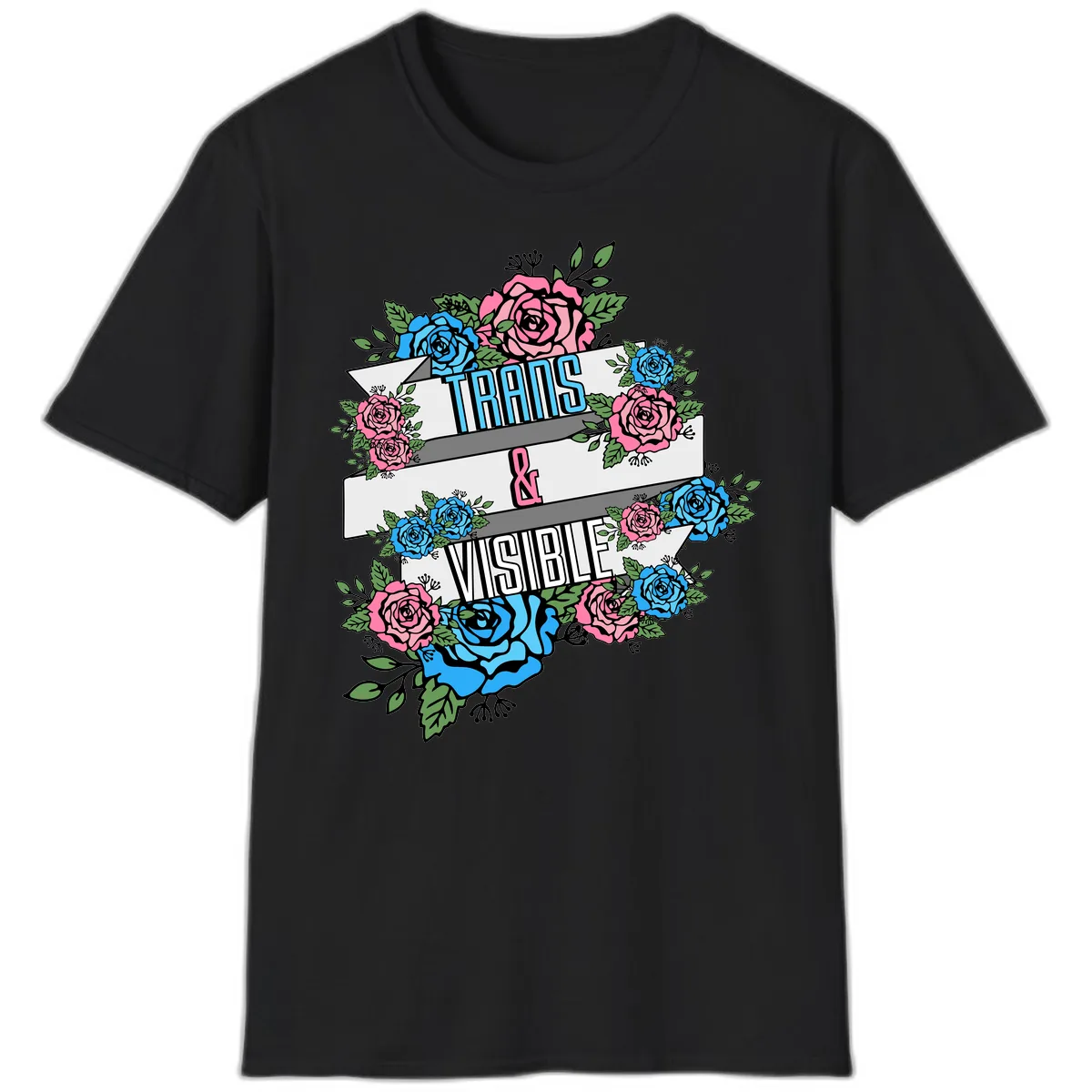 Trains & Visible T-Shirt in Black