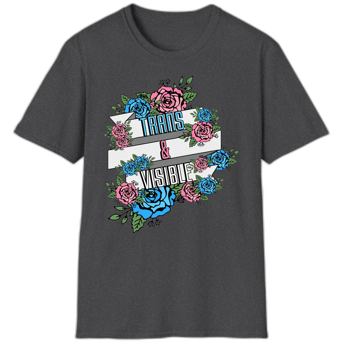 Trains & Visible T-Shirt in Dark Heather
