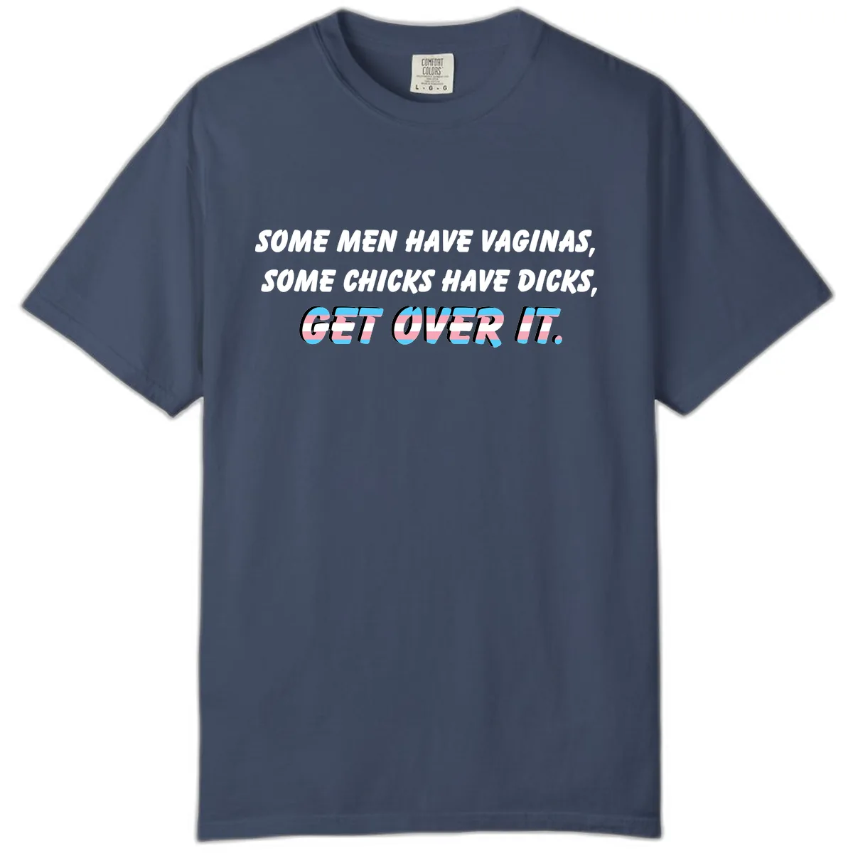 Get Over It Trans Pride Comfort Color in Midnight