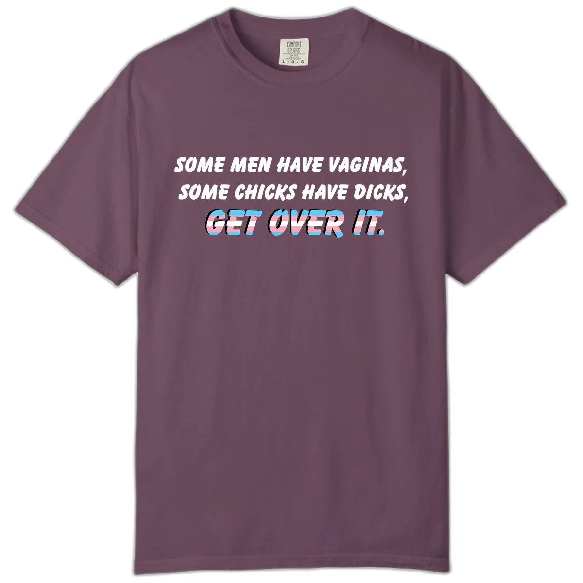 Get Over It Trans Pride Comfort Color in Berry