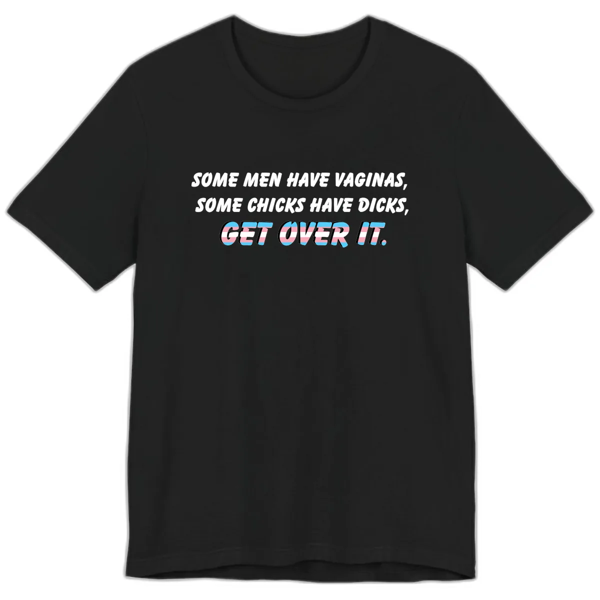 Get Over It Trans Pride Premium T-Shirt in Black