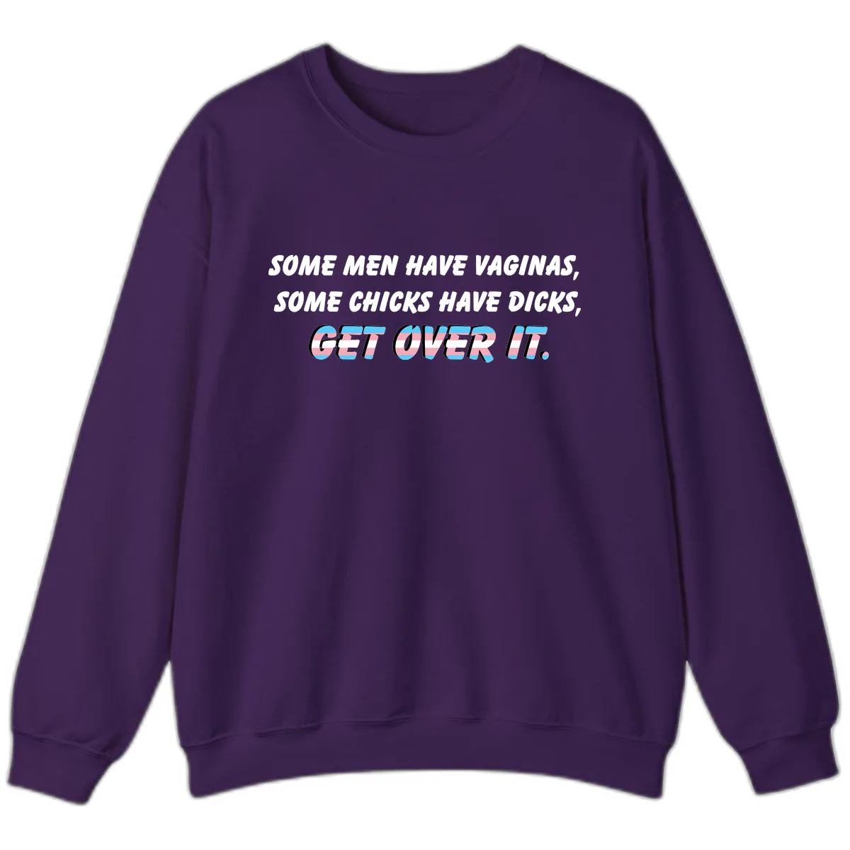 Get Over It Trans Pride Sweatshirt in Purple