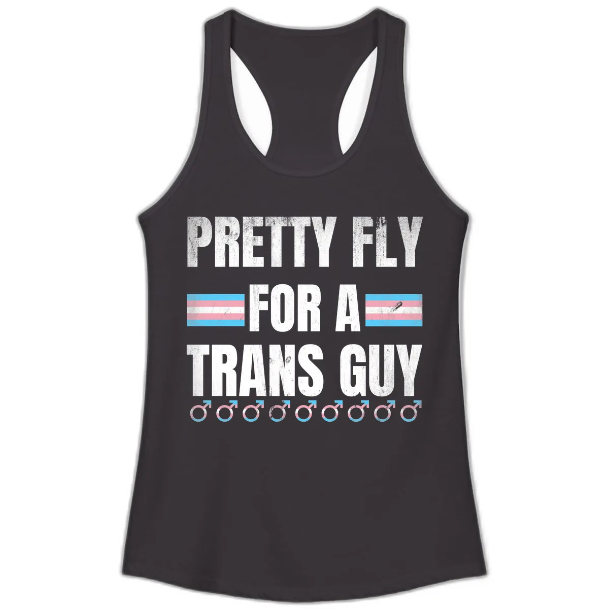 Pretty Fly For A Trans Guy Ladies Tank in Black