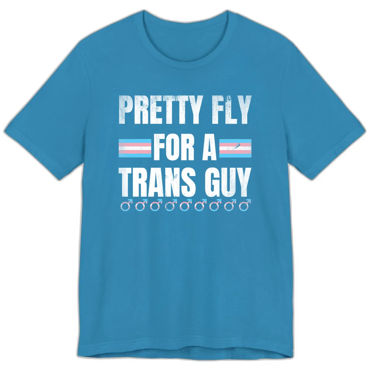 Pretty Fly For A Trans Guy Premium T-Shirt in Aqua