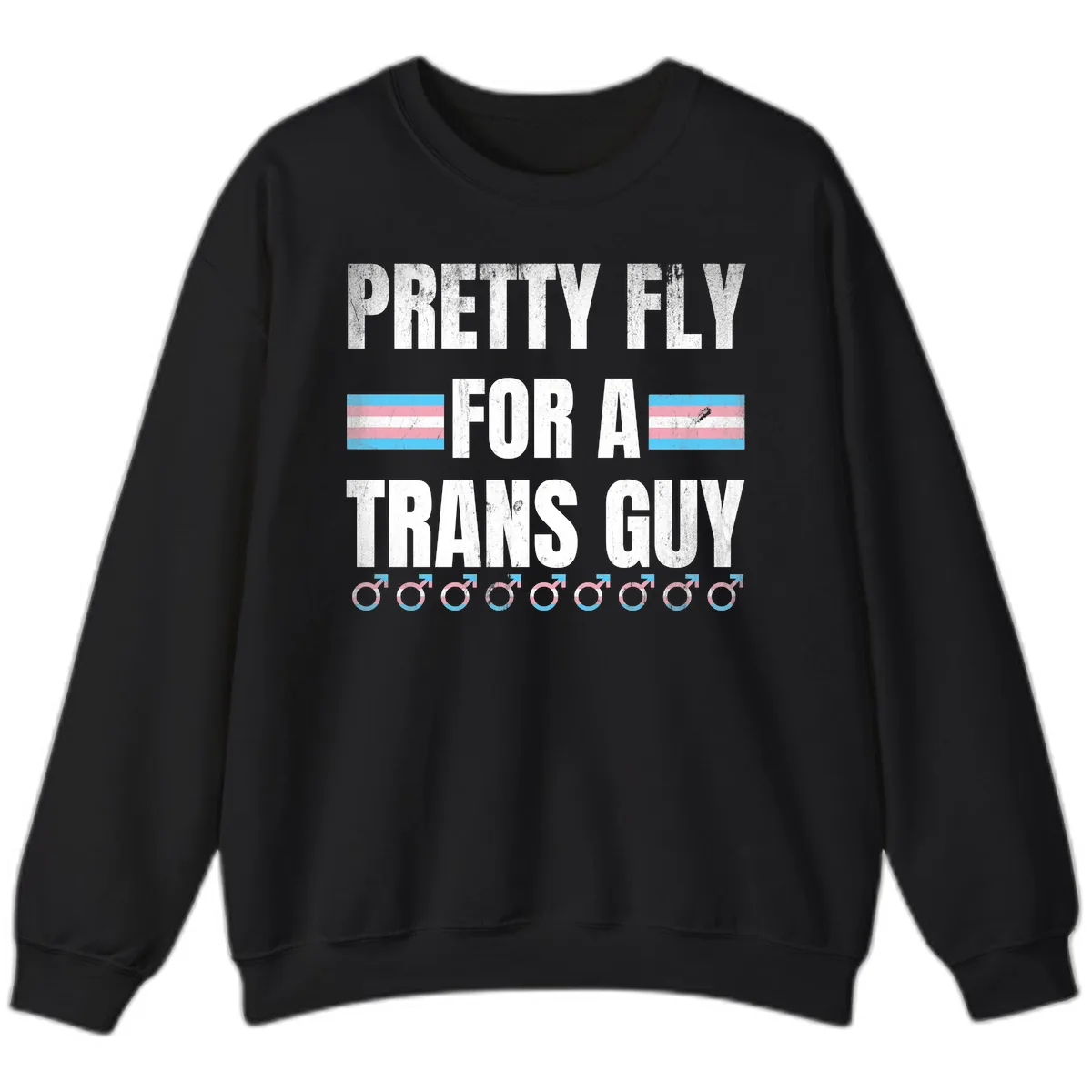 Pretty Fly For A Trans Guy Sweatshirt in Black