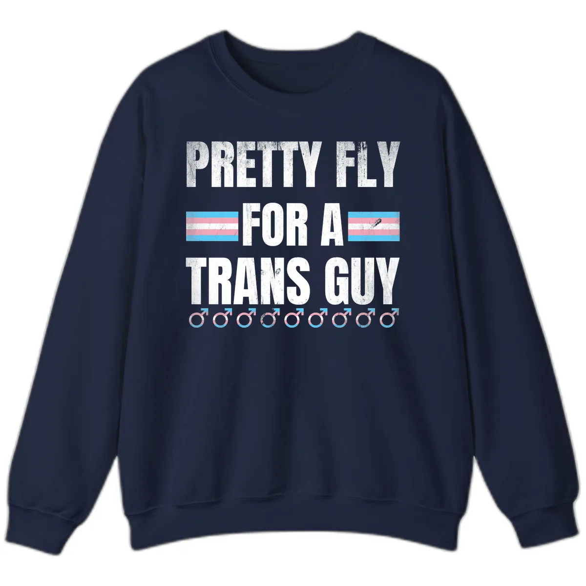 Pretty Fly For A Trans Guy Sweatshirt in Navy