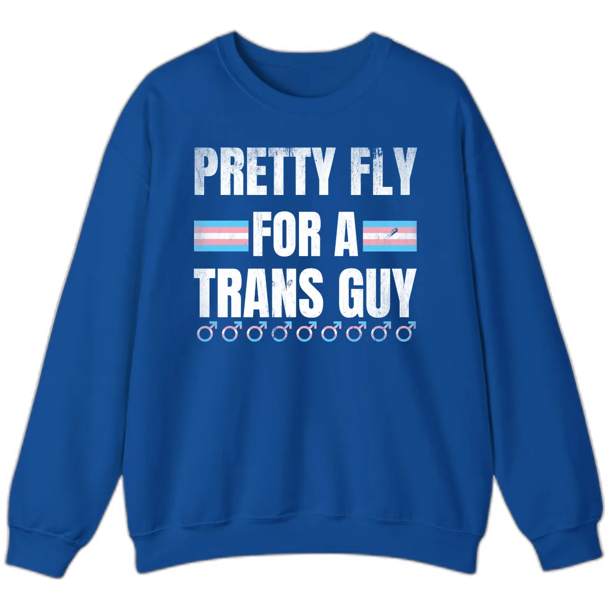 Pretty Fly For A Trans Guy Sweatshirt in Royal