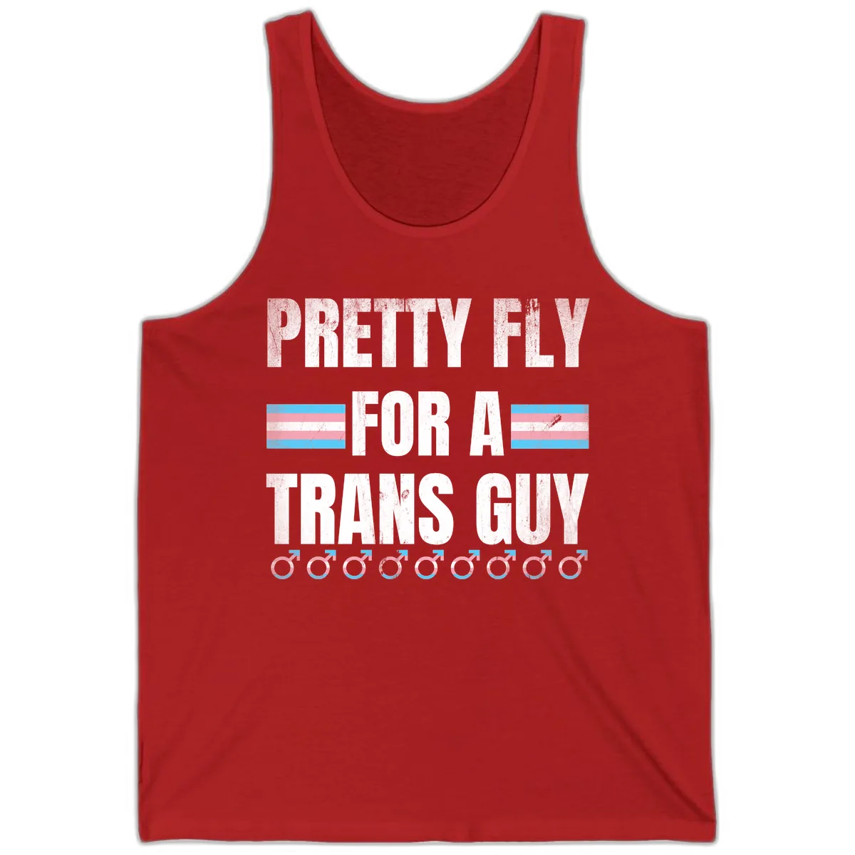 Pretty Fly For A Trans Guy Tank in Red