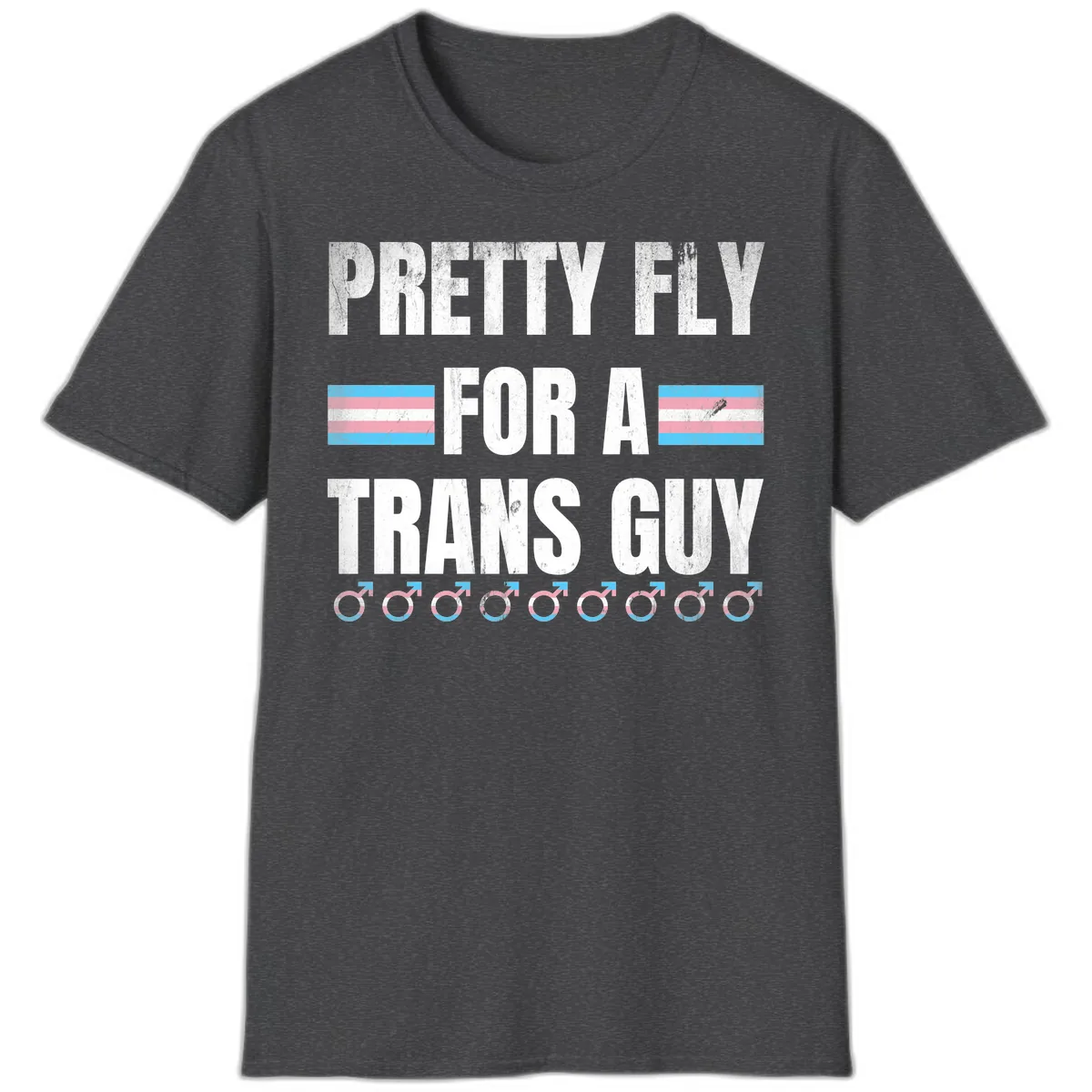 Pretty Fly For A Trans Guy T-Shirt in Dark Heather