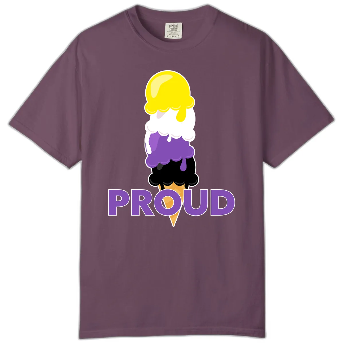 Proud Ice Cream Stack Comfort Color in Berry
