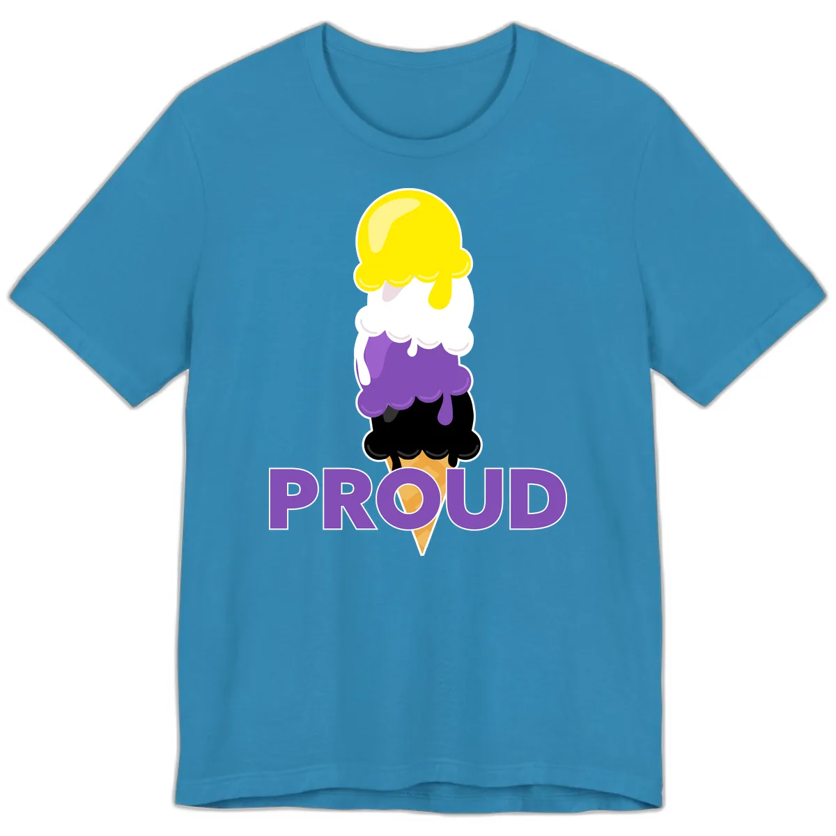 Proud Ice Cream Stack Premium T-Shirt in Aqua