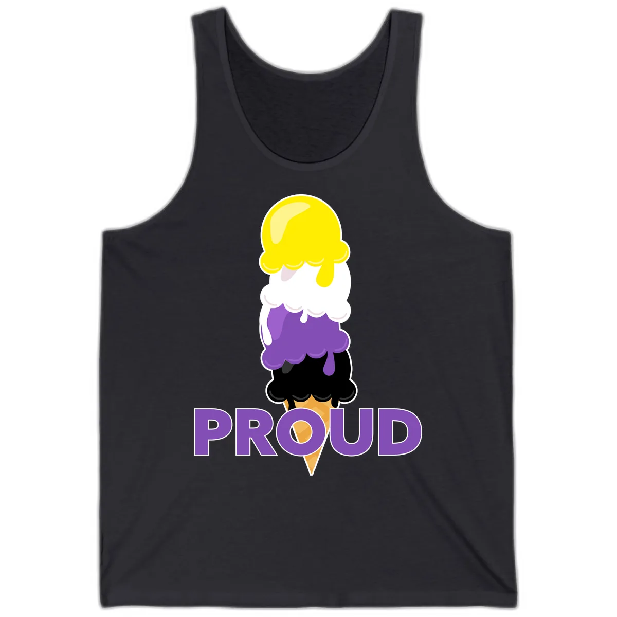Proud Ice Cream Stack Tank in Dark Grey