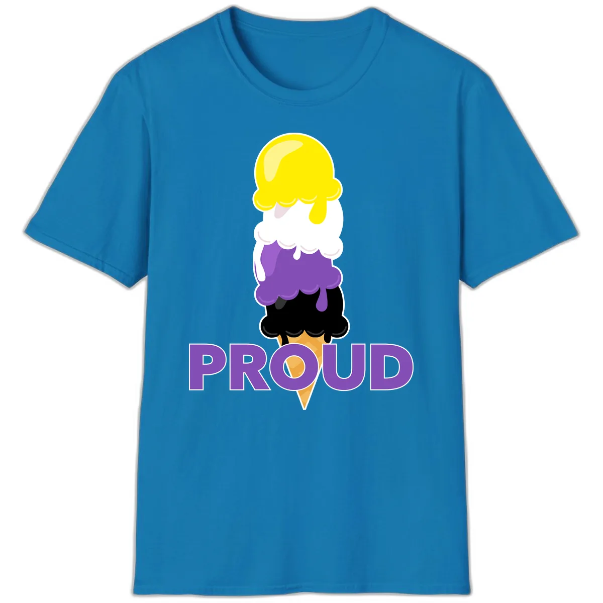 Proud Ice Cream Stack T-Shirt in Sapphire