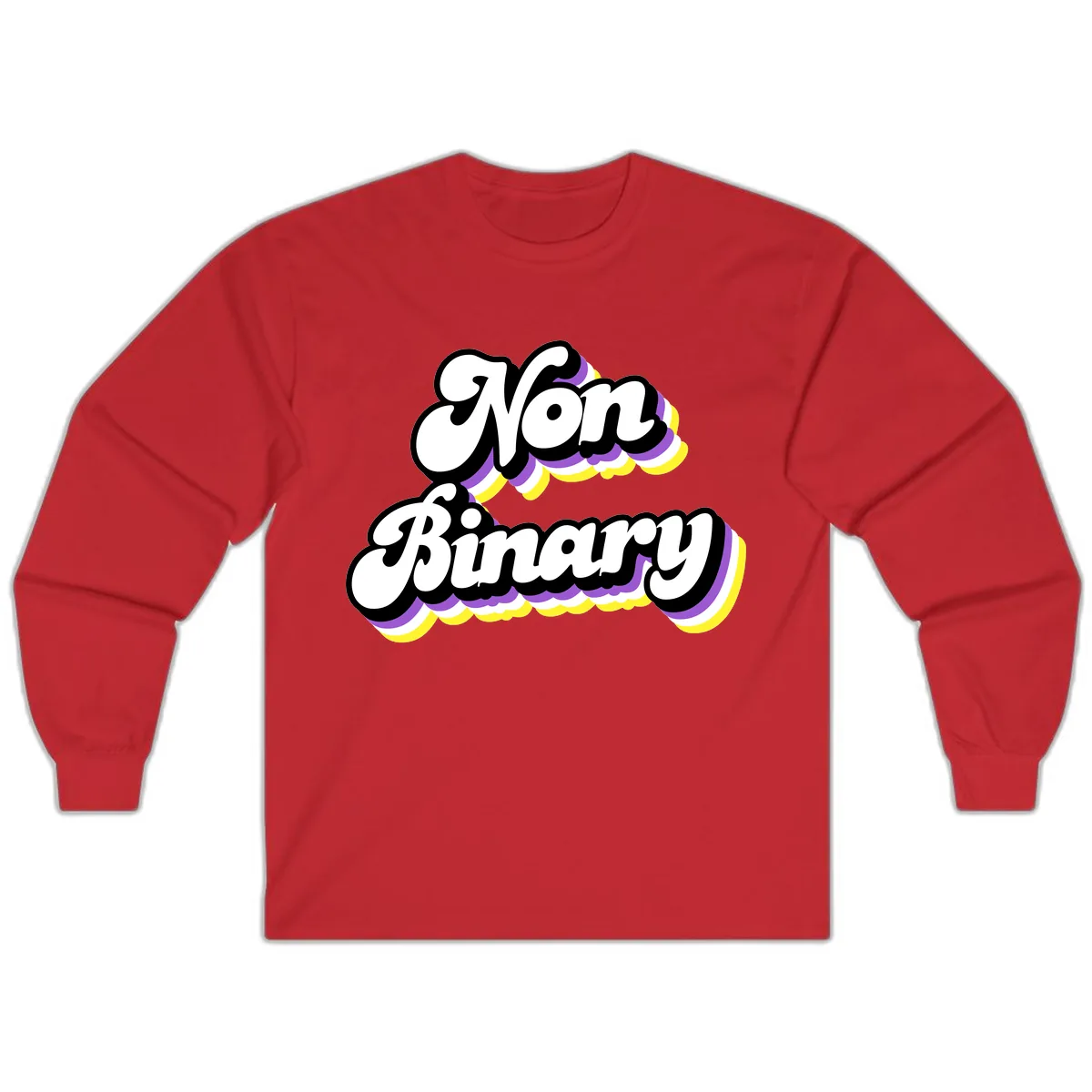 Non Binary Pride Cloud Long Sleeve in Red