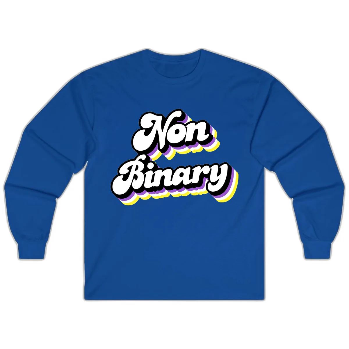 Non Binary Pride Cloud Long Sleeve in Royal