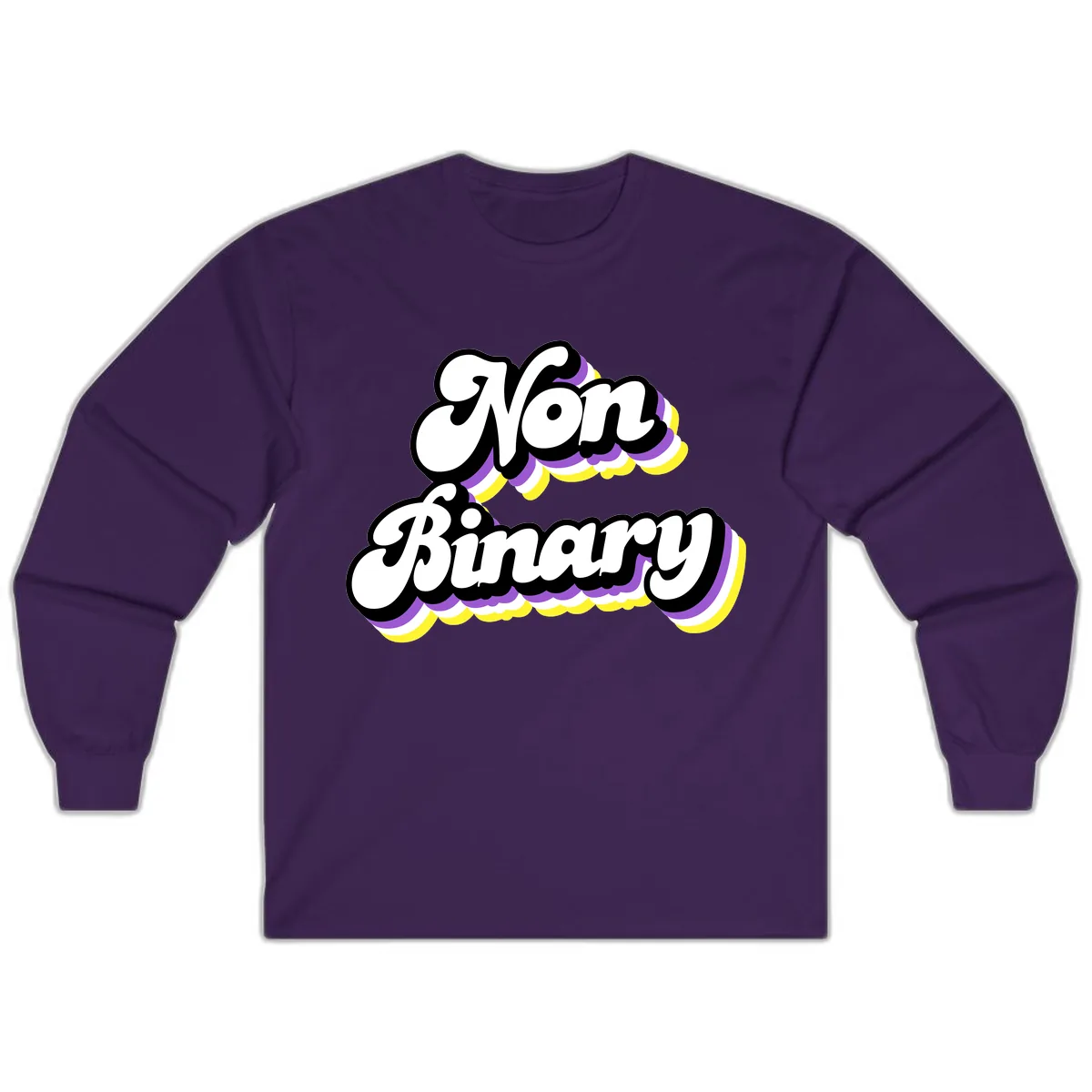 Non Binary Pride Cloud Long Sleeve in Purple
