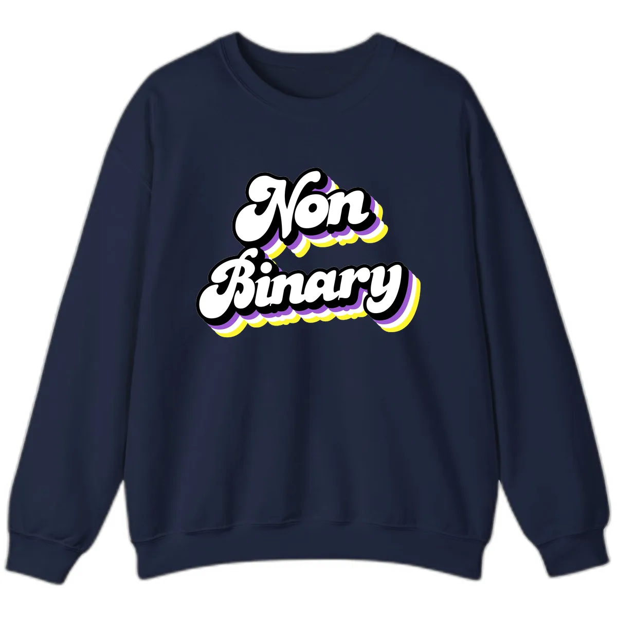 Non Binary Pride Cloud Sweatshirt in Navy