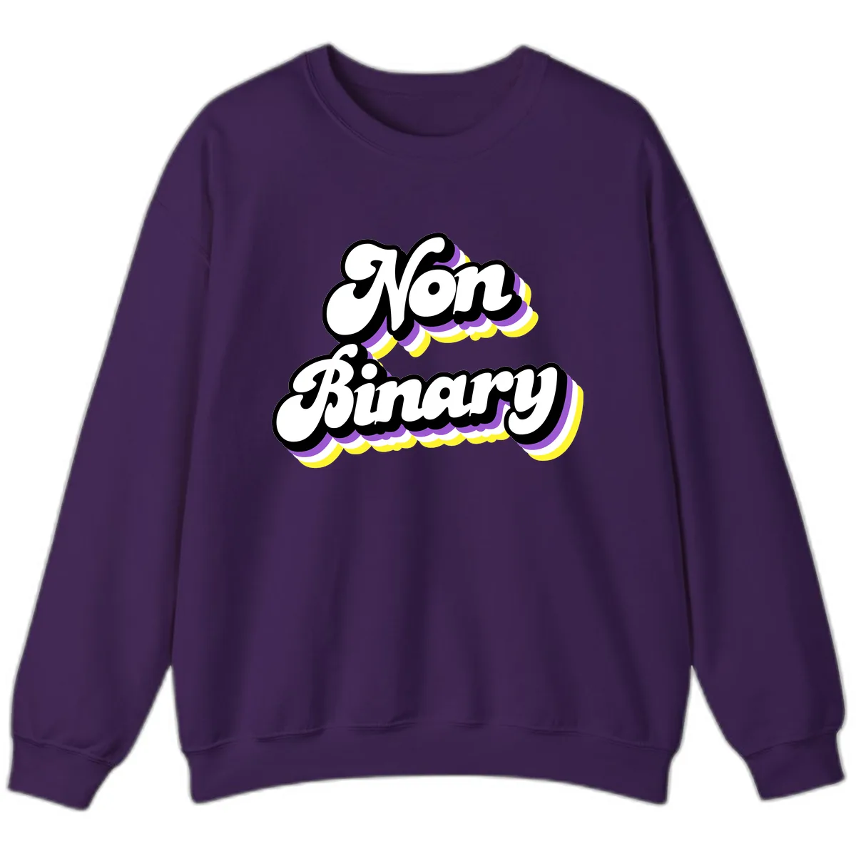 Non Binary Pride Cloud Sweatshirt in Purple