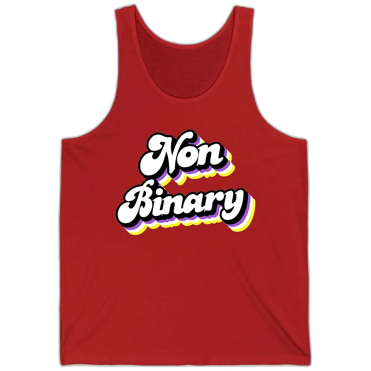 Non Binary Pride Cloud Tank in Red