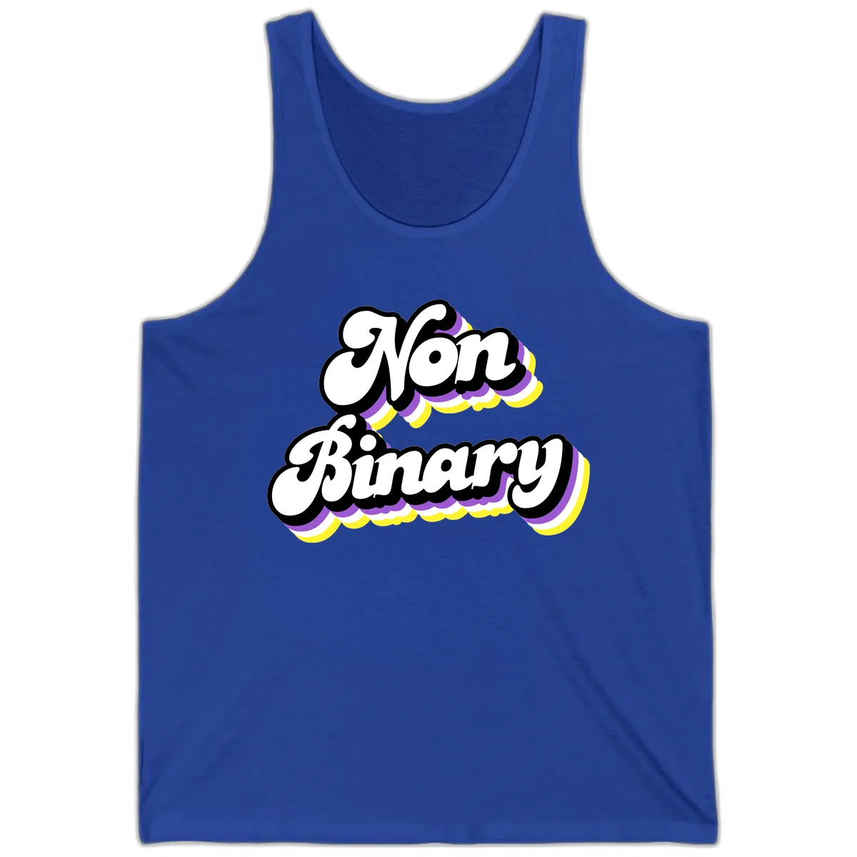 Non Binary Pride Cloud Tank in True Royal
