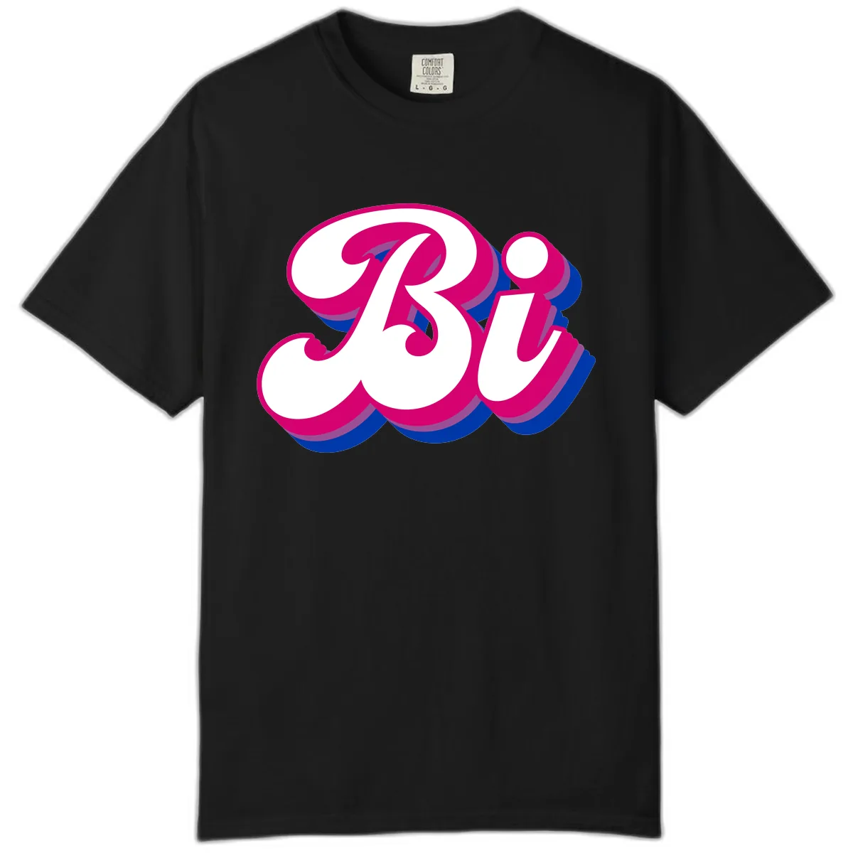Bold Pride Celebration Letter Art Comfort Color in Black