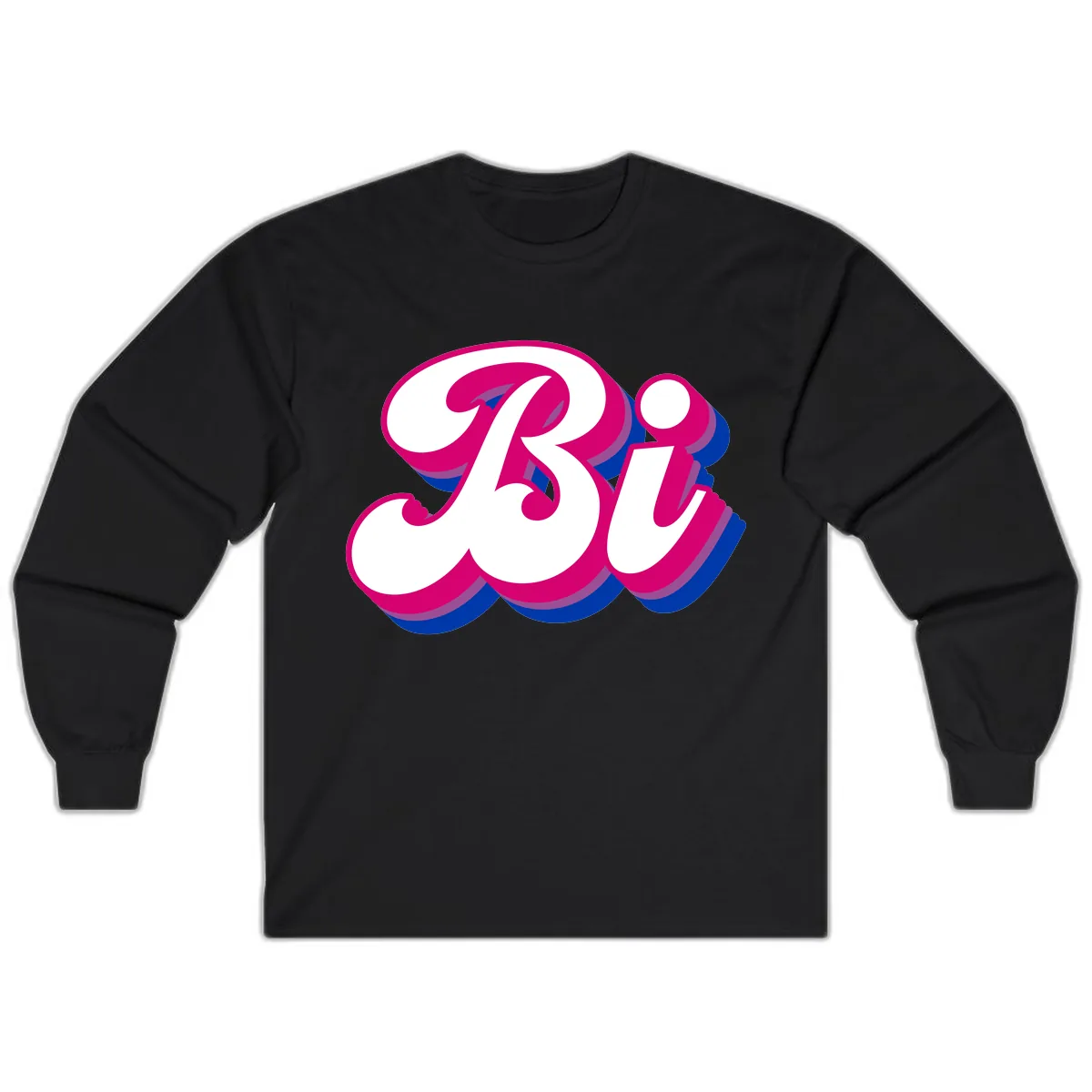 Bold Pride Celebration Letter Art Long Sleeve in Black