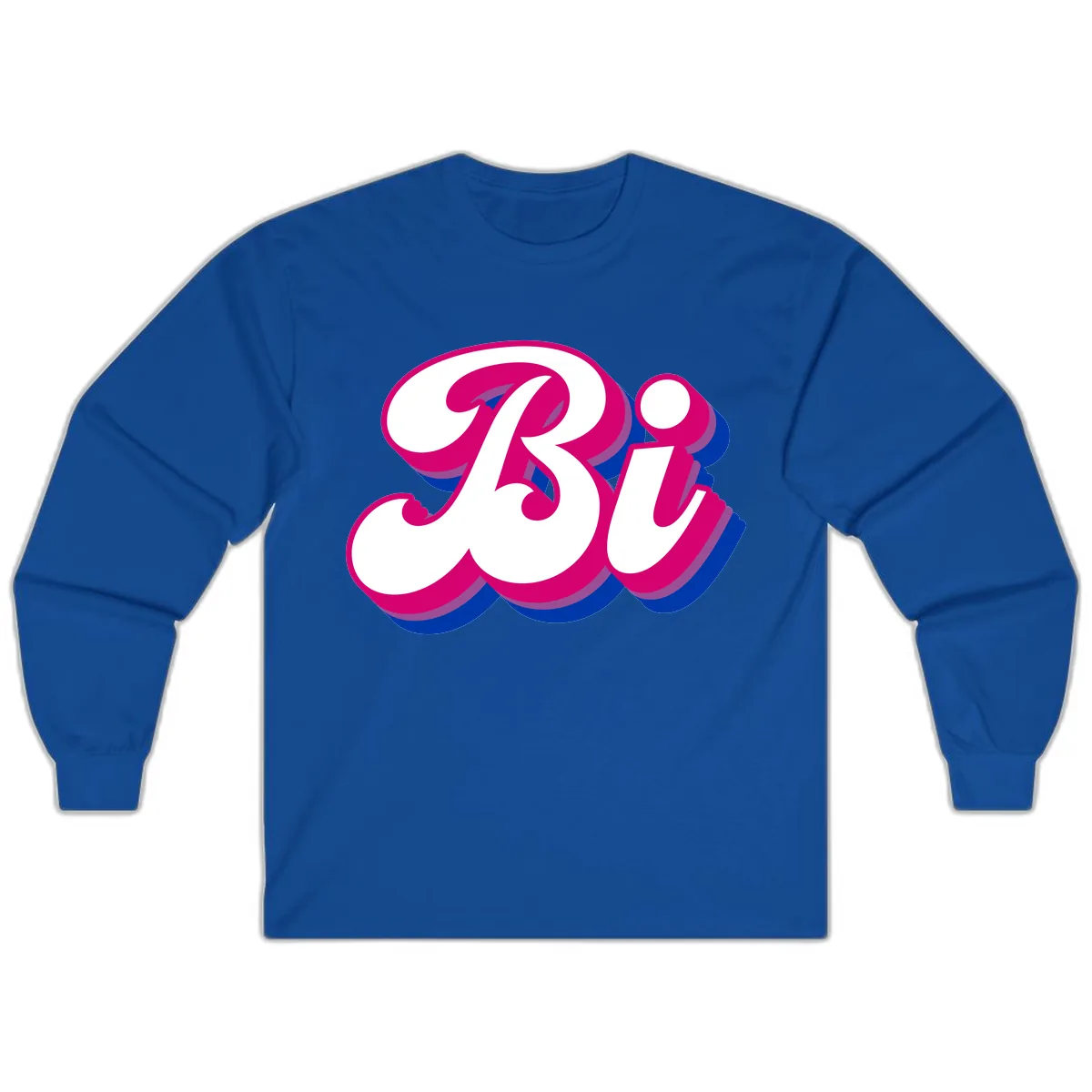 Bold Pride Celebration Letter Art Long Sleeve in Royal