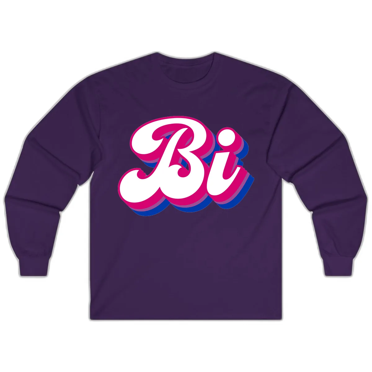 Bold Pride Celebration Letter Art Long Sleeve in Purple