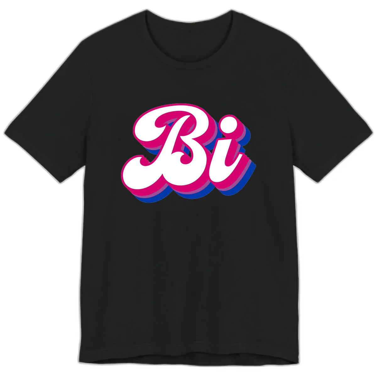 Bold Pride Celebration Letter Art Premium T-Shirt in Black