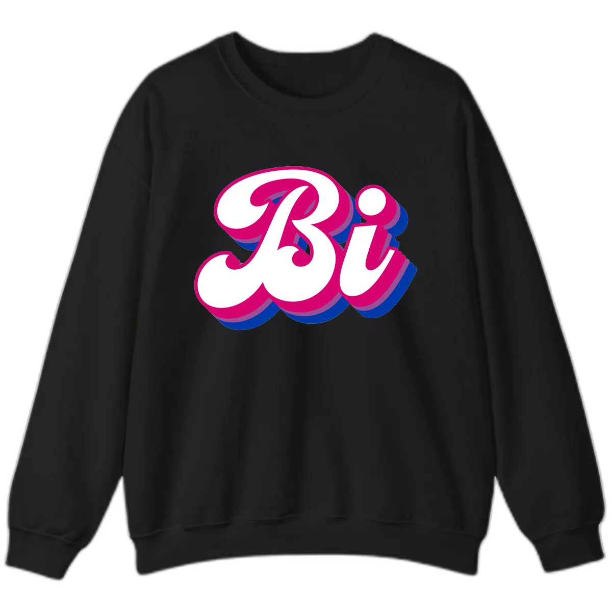 Bold Pride Celebration Letter Art Sweatshirt in Black