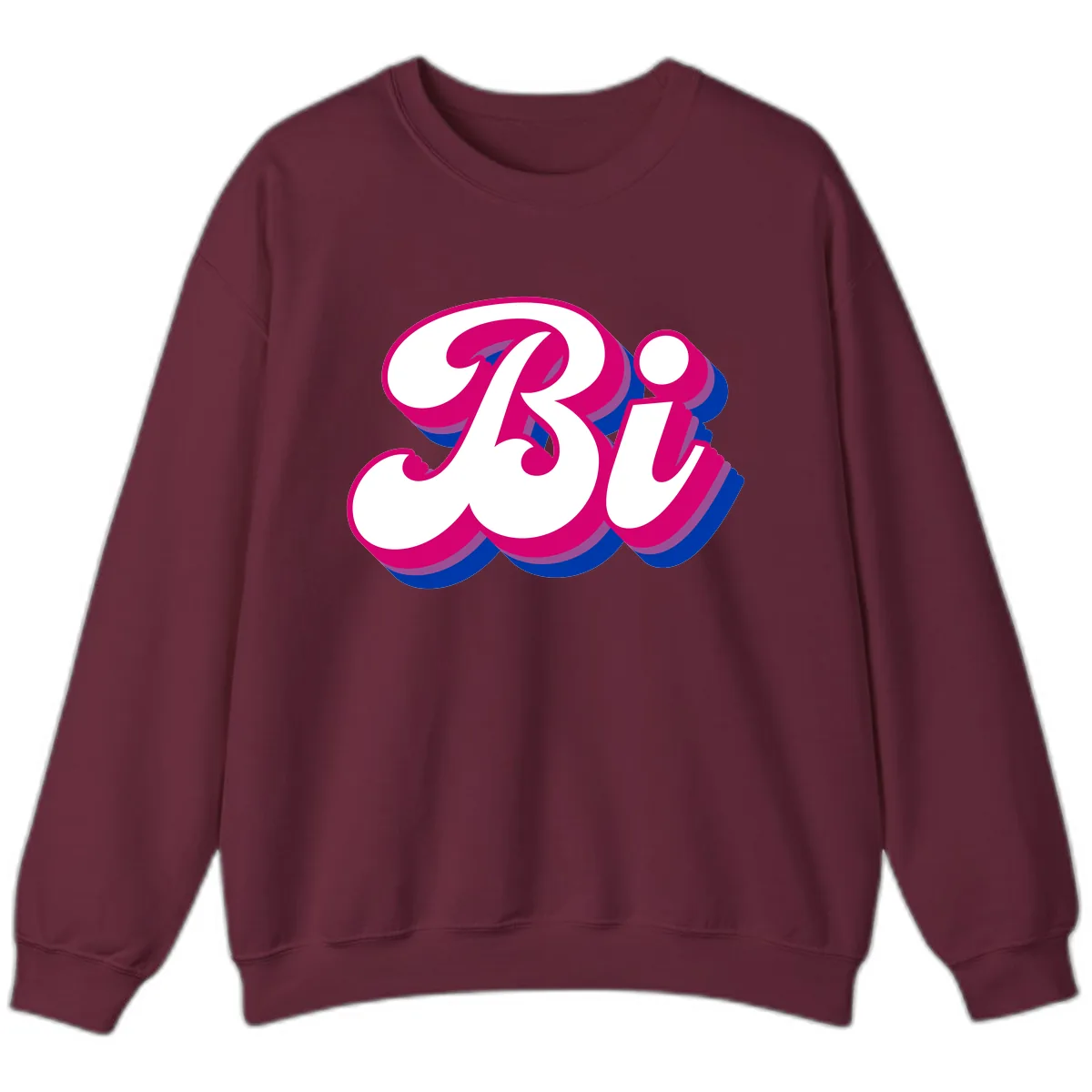 Bold Pride Celebration Letter Art Sweatshirt in Maroon