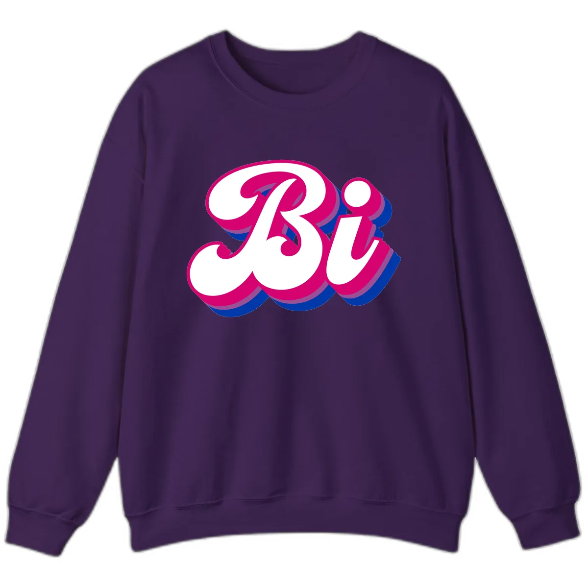 Bold Pride Celebration Letter Art Sweatshirt in Purple