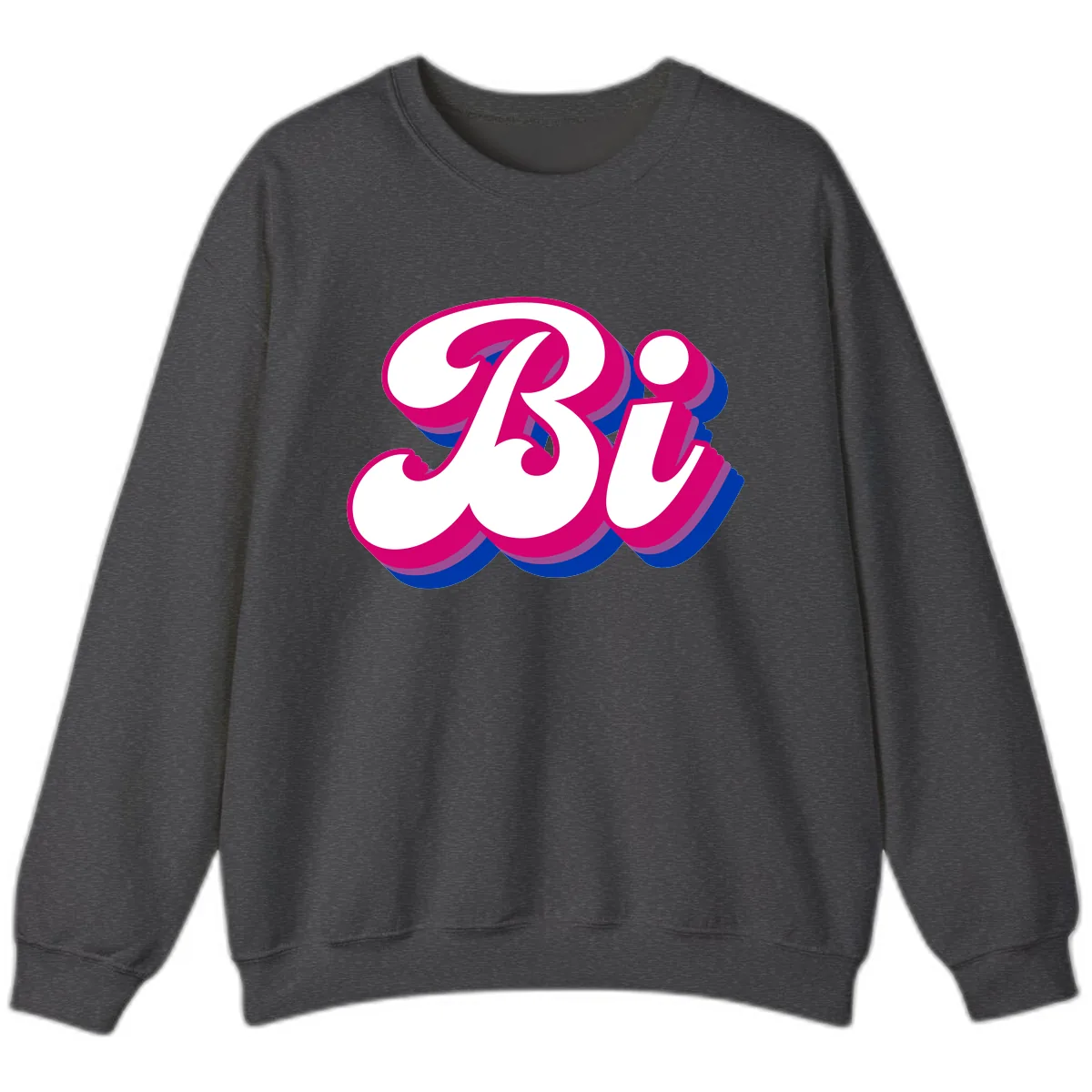 Bold Pride Celebration Letter Art Sweatshirt in Dark Heather