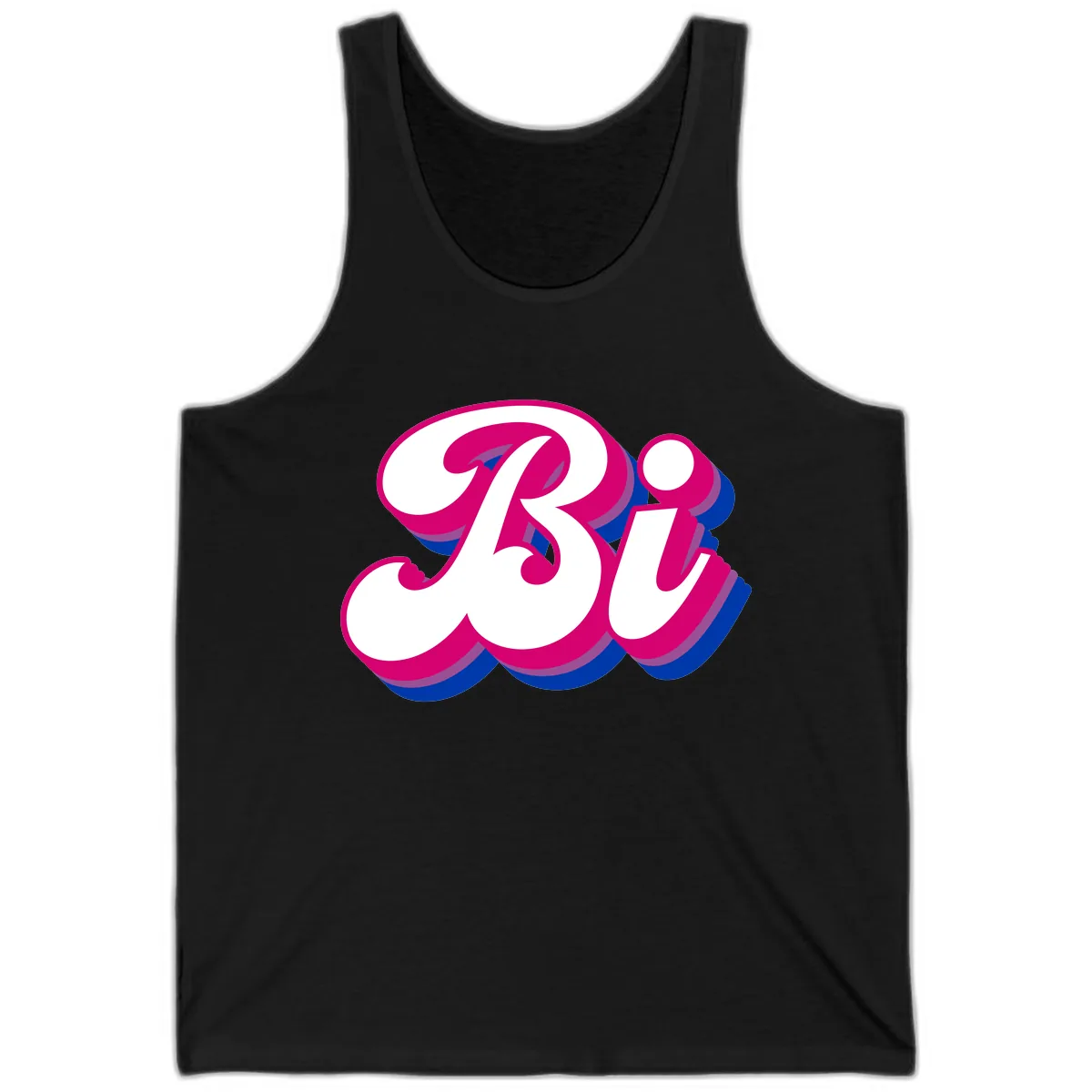 Bold Pride Celebration Letter Art Tank in Black