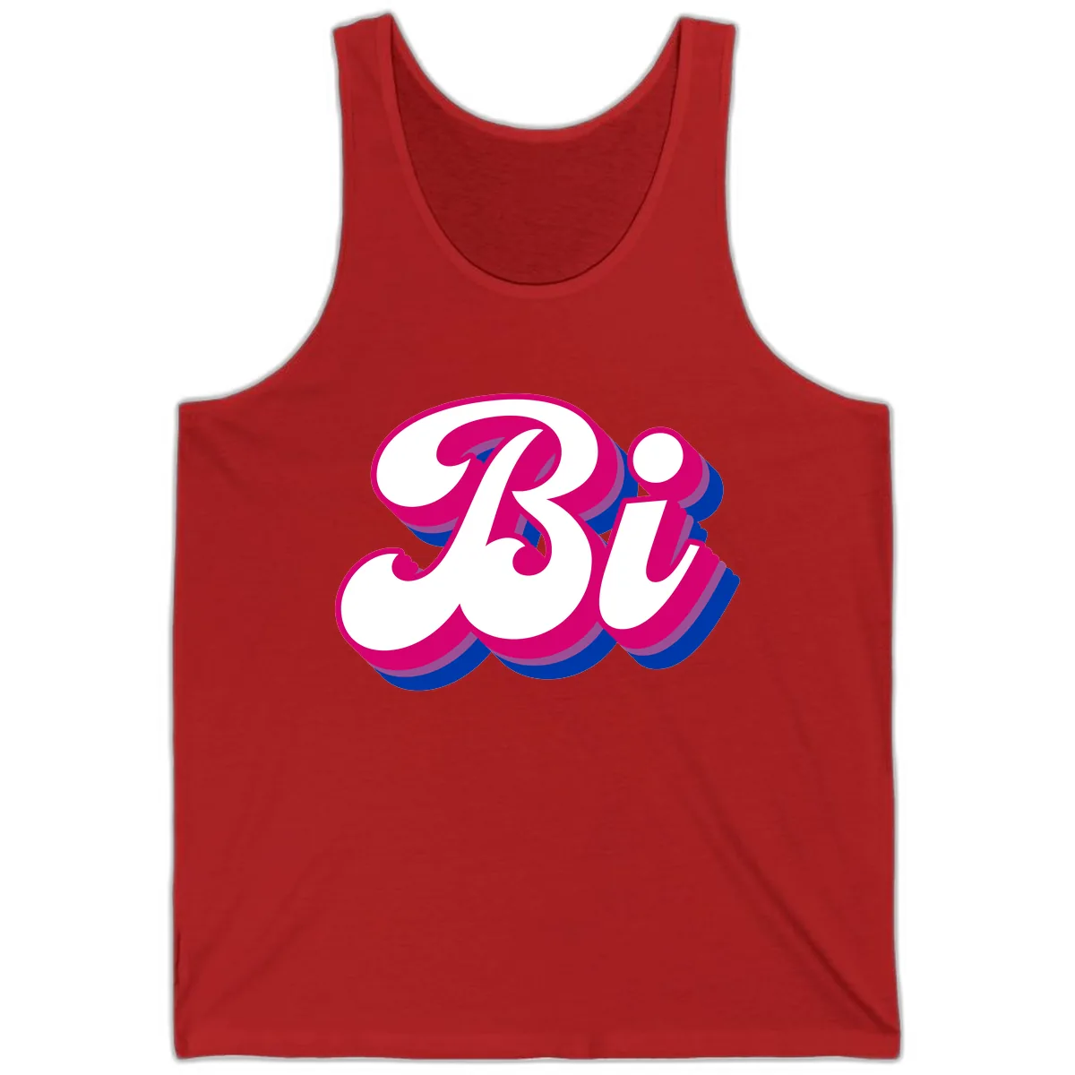 Bold Pride Celebration Letter Art Tank in Red