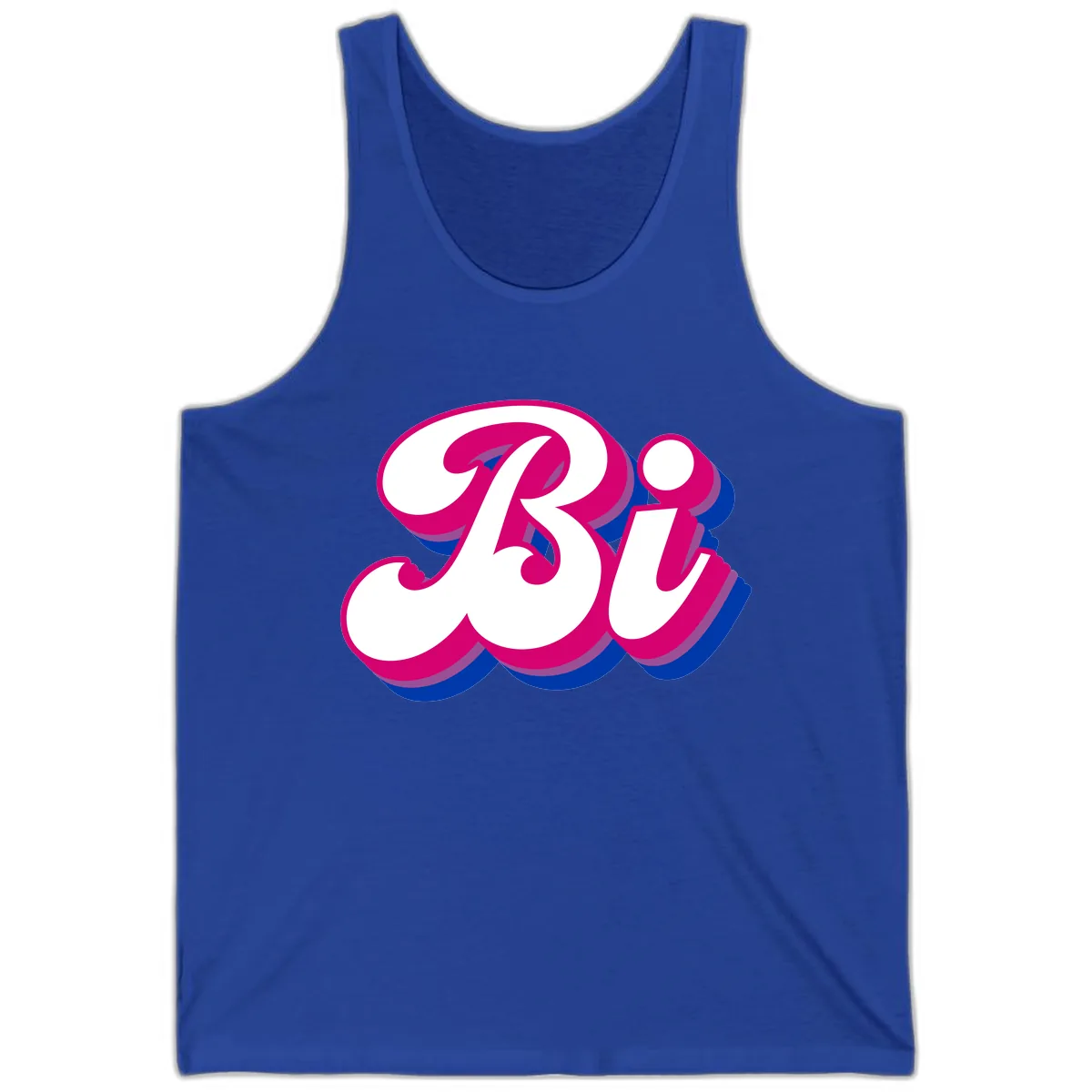 Bold Pride Celebration Letter Art Tank in True Royal