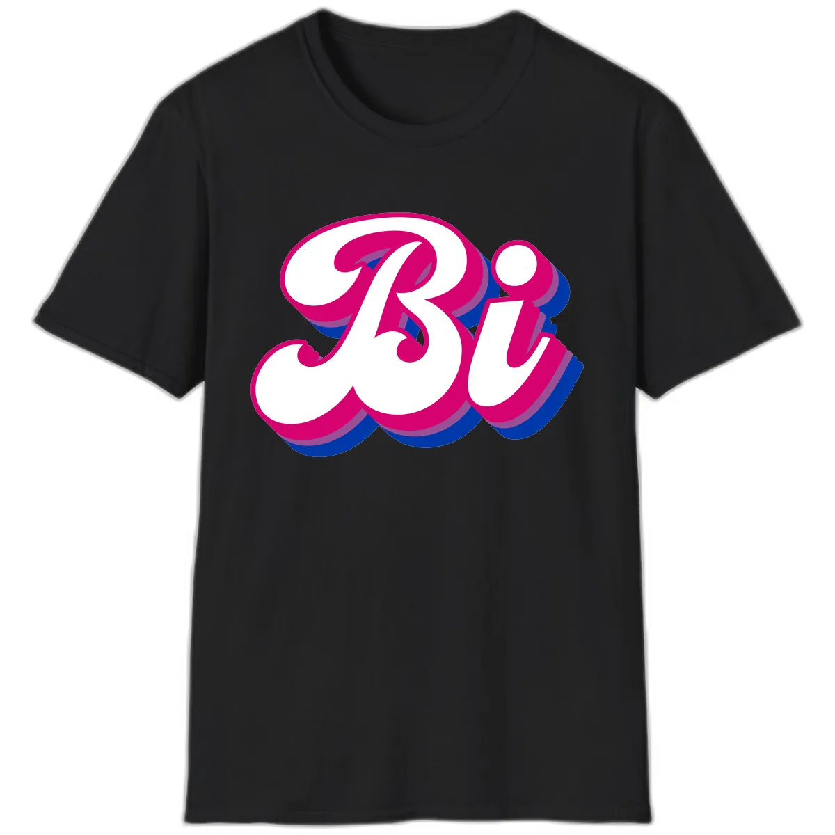 Bold Pride Celebration Letter Art T-Shirt in Black