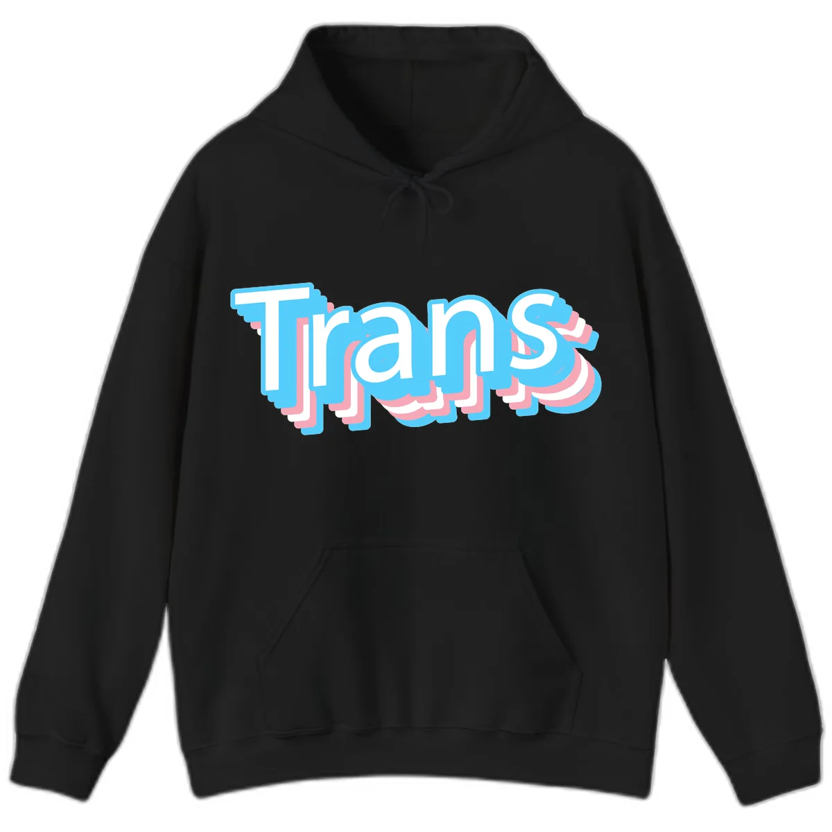 Titans Bold Layered Typography Hoodie in Black