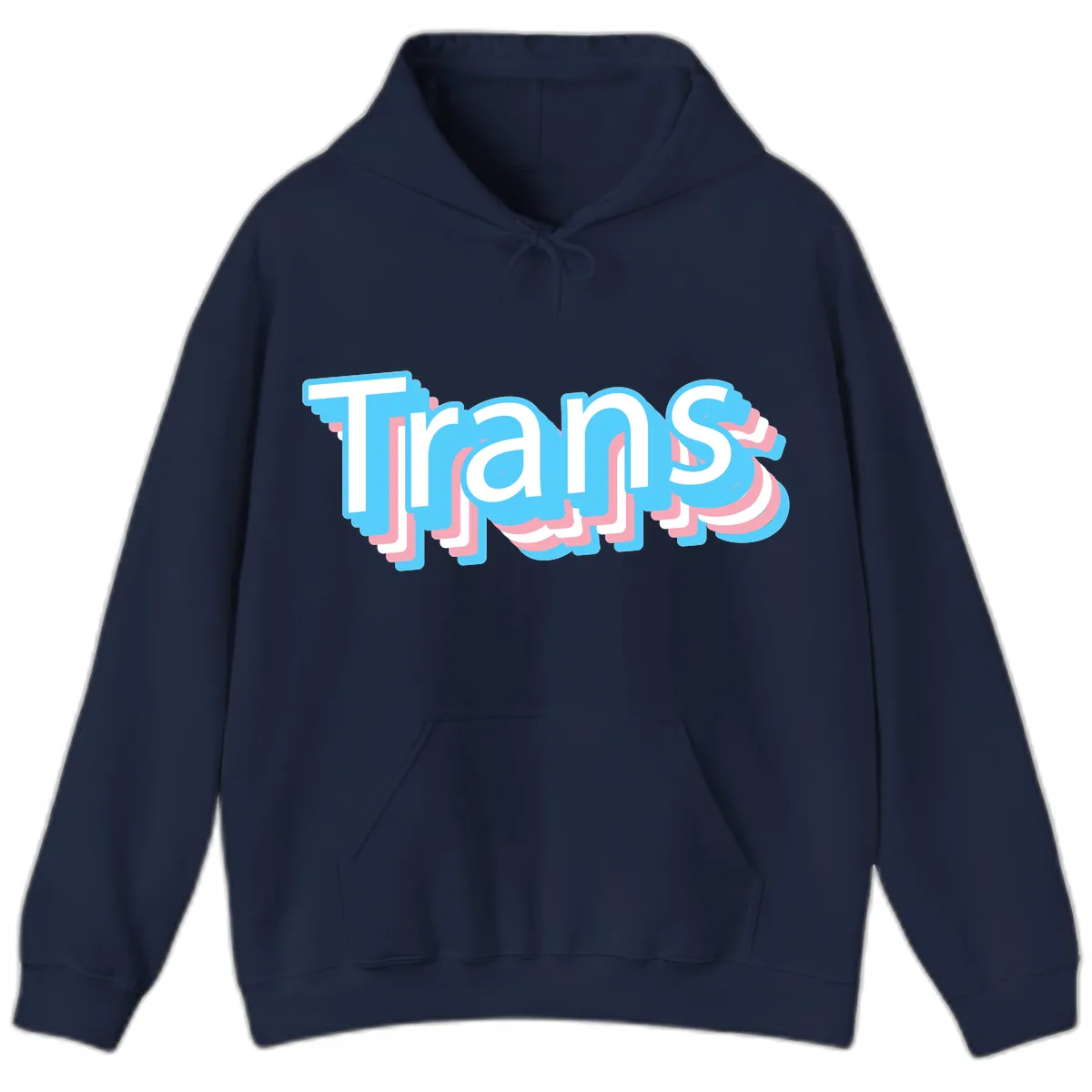 Titans Bold Layered Typography Hoodie in Navy