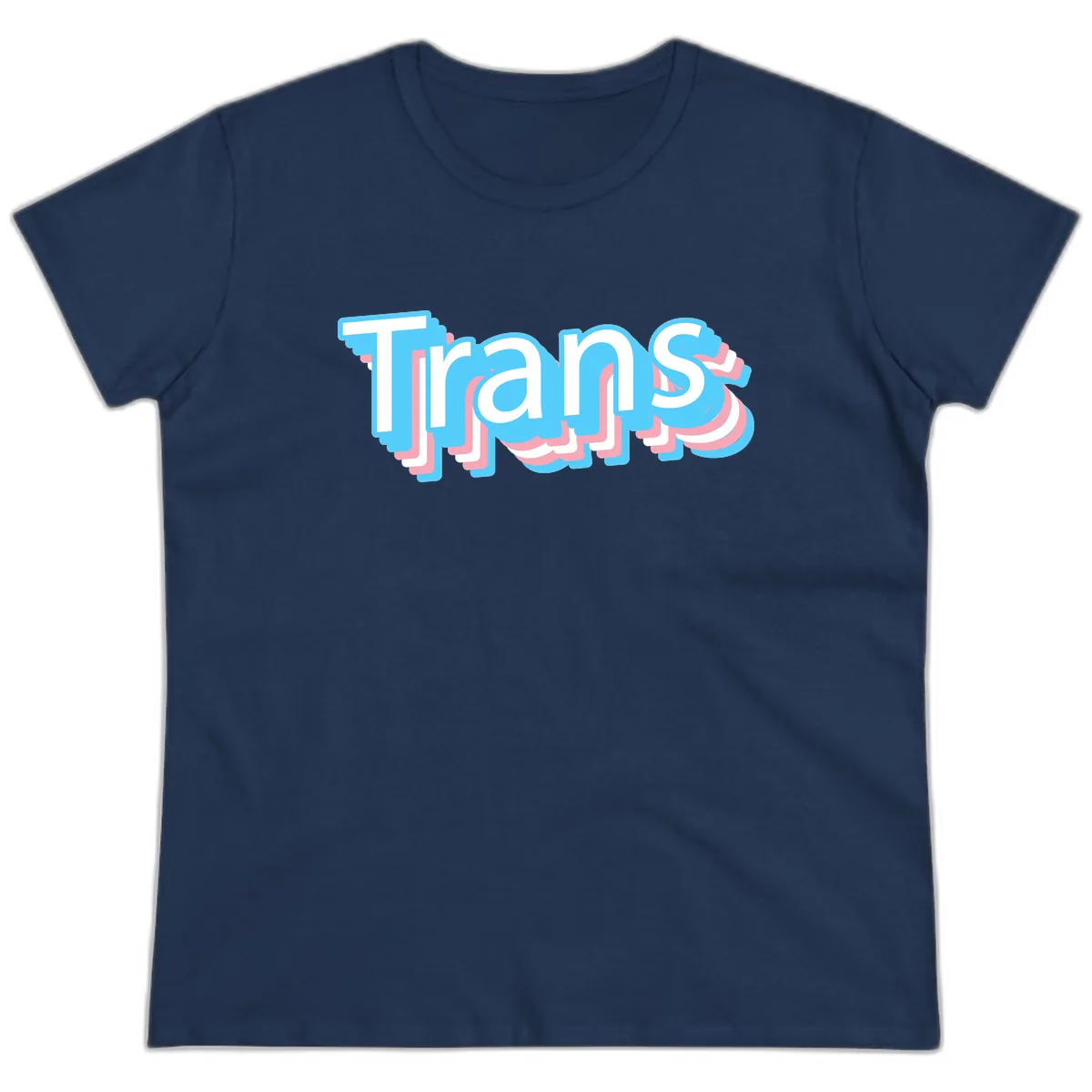 Titans Bold Layered Typography Ladies Tee in Navy