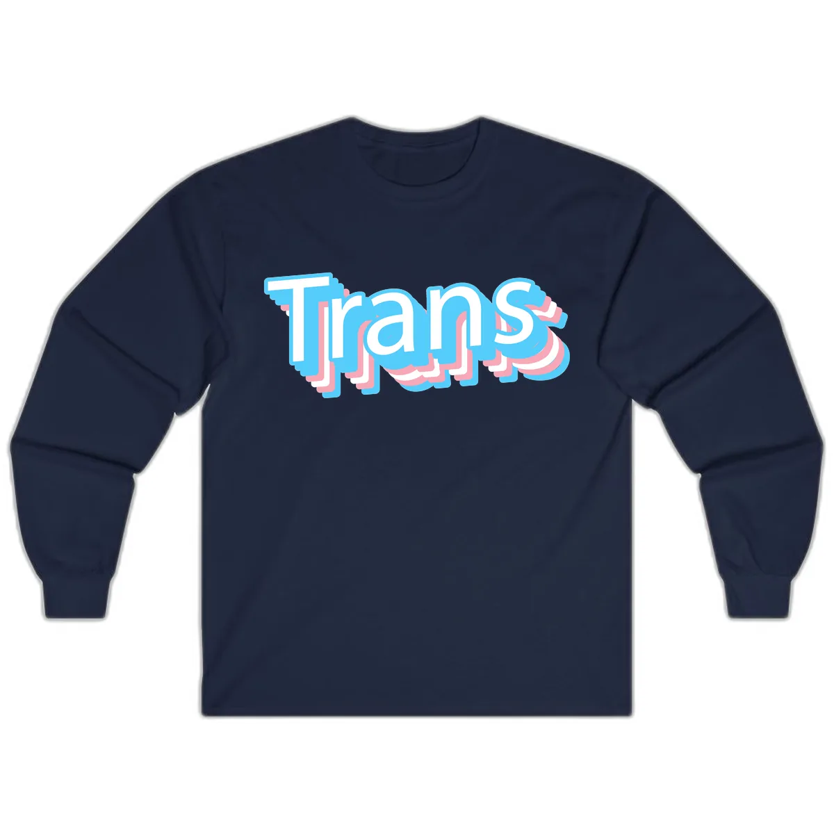 Titans Bold Layered Typography Long Sleeve in Navy