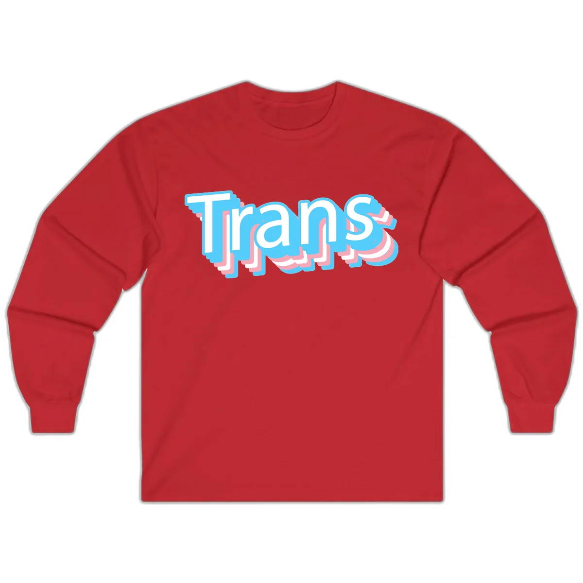 Titans Bold Layered Typography Long Sleeve in Red