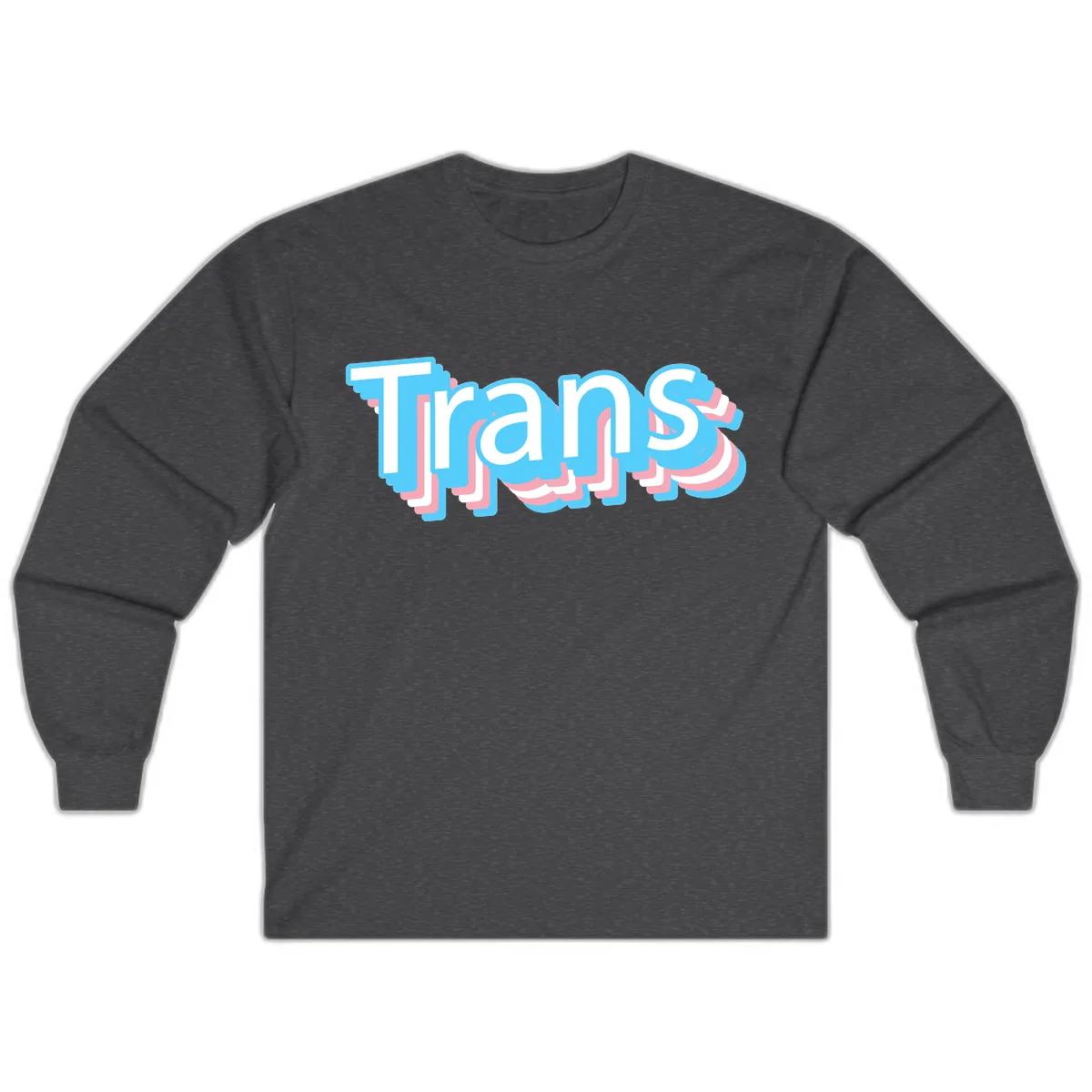 Titans Bold Layered Typography Long Sleeve in Dark Heather