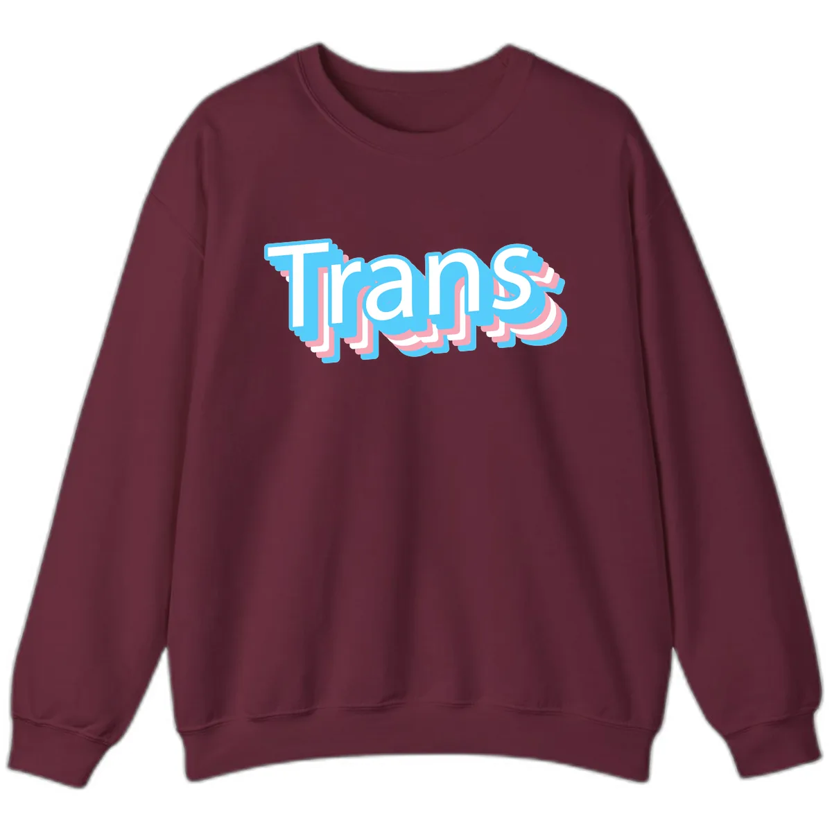 Titans Bold Layered Typography Sweatshirt in Maroon
