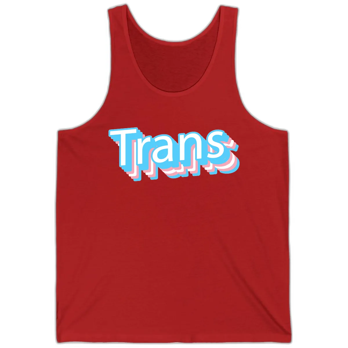 Titans Bold Layered Typography Tank in Red