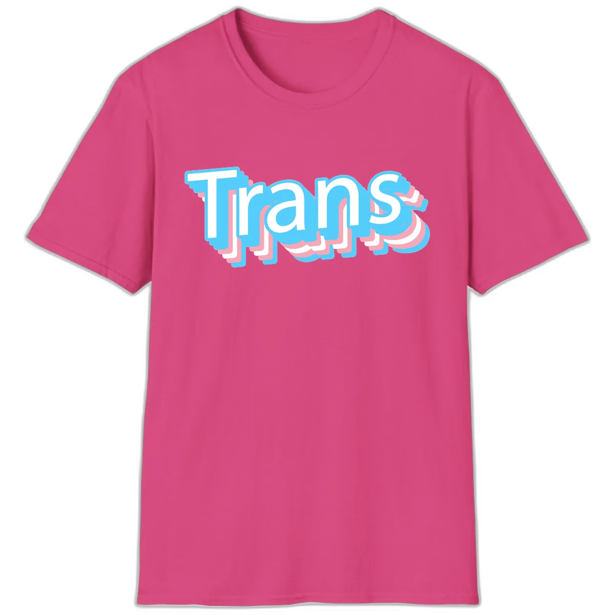 Titans Bold Layered Typography T-Shirt in Heliconia