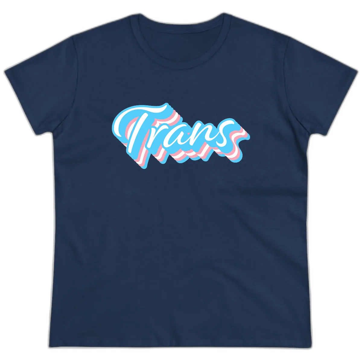 Waves Pride Design Ladies Tee in Navy