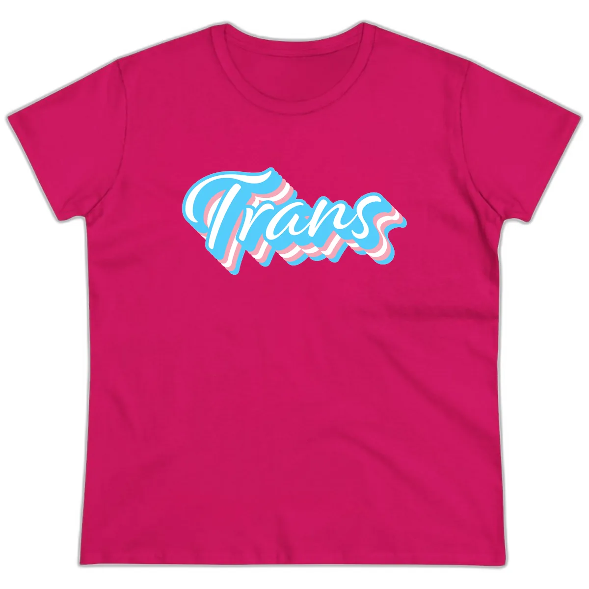 Waves Pride Design Ladies Tee in Heliconia
